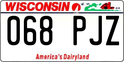 WI license plate 068PJZ