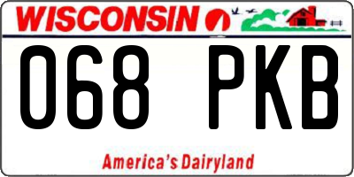WI license plate 068PKB