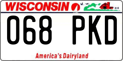 WI license plate 068PKD