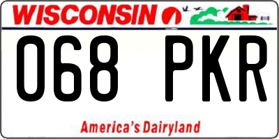 WI license plate 068PKR