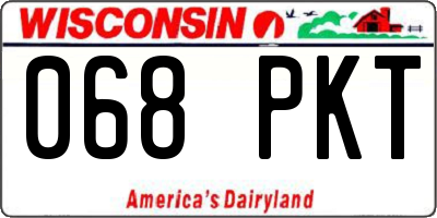 WI license plate 068PKT
