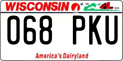 WI license plate 068PKU