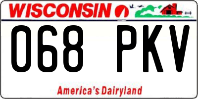 WI license plate 068PKV