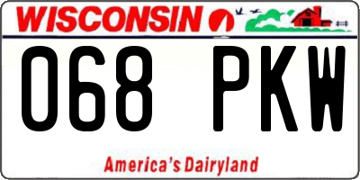 WI license plate 068PKW