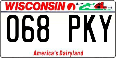 WI license plate 068PKY