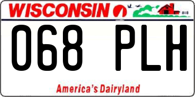 WI license plate 068PLH