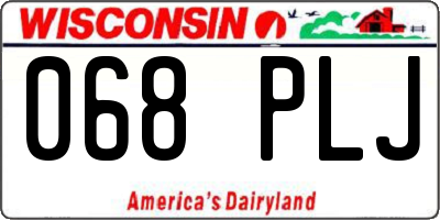 WI license plate 068PLJ