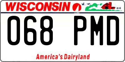 WI license plate 068PMD