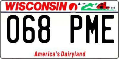 WI license plate 068PME