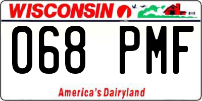 WI license plate 068PMF