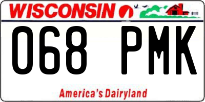 WI license plate 068PMK