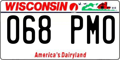 WI license plate 068PMO