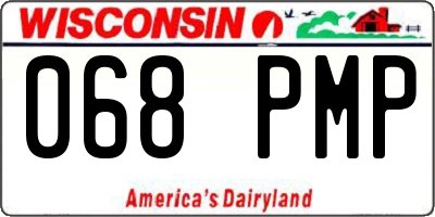 WI license plate 068PMP