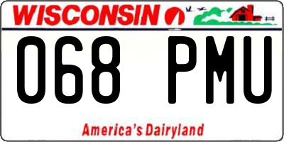 WI license plate 068PMU