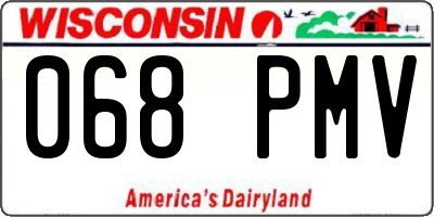 WI license plate 068PMV