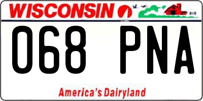 WI license plate 068PNA