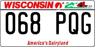 WI license plate 068PQG
