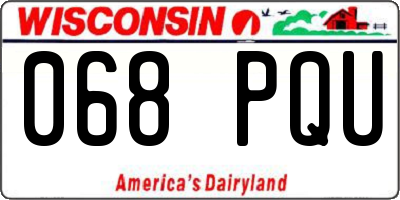 WI license plate 068PQU