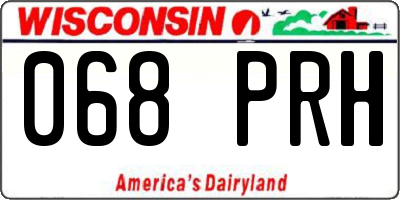 WI license plate 068PRH