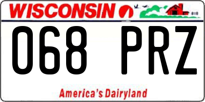 WI license plate 068PRZ