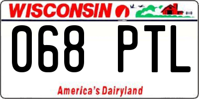 WI license plate 068PTL
