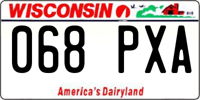 WI license plate 068PXA