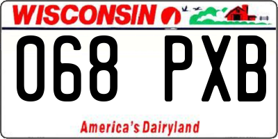 WI license plate 068PXB