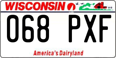 WI license plate 068PXF