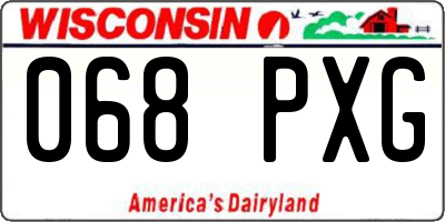 WI license plate 068PXG