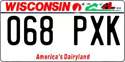 WI license plate 068PXK