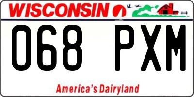 WI license plate 068PXM