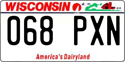 WI license plate 068PXN