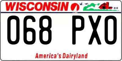 WI license plate 068PXO
