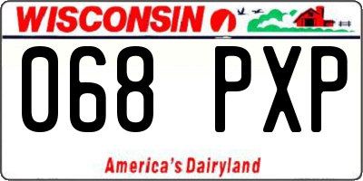 WI license plate 068PXP