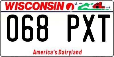 WI license plate 068PXT