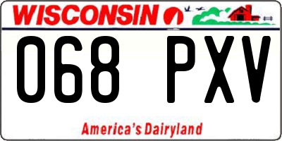 WI license plate 068PXV