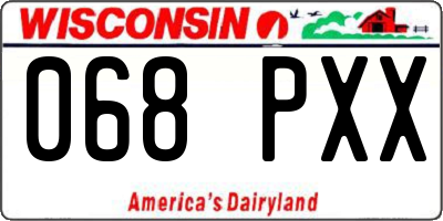 WI license plate 068PXX