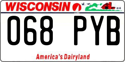 WI license plate 068PYB