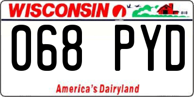 WI license plate 068PYD