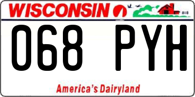 WI license plate 068PYH