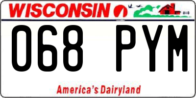 WI license plate 068PYM