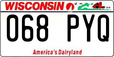 WI license plate 068PYQ