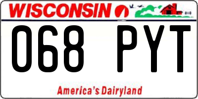 WI license plate 068PYT
