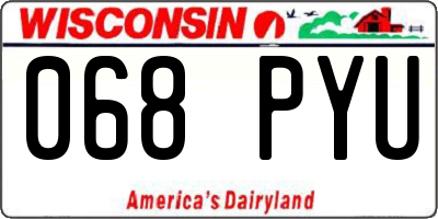 WI license plate 068PYU