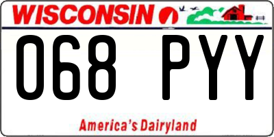 WI license plate 068PYY