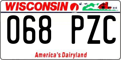 WI license plate 068PZC