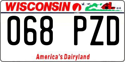 WI license plate 068PZD