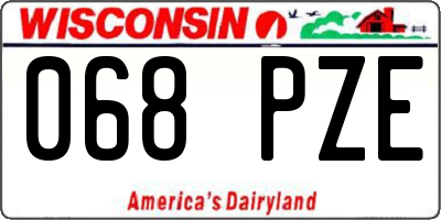 WI license plate 068PZE