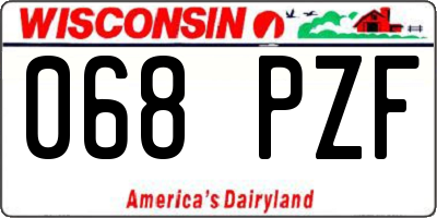 WI license plate 068PZF