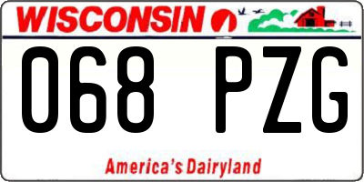 WI license plate 068PZG